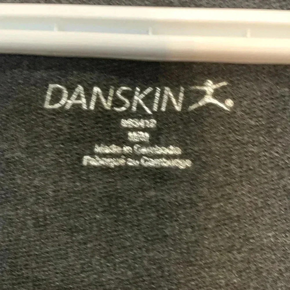 Danskin Gray w Black, Long Sleeve Winter Performance Sweatshirt, stretchy - Picture 4 of 6